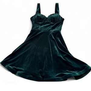 Green Velvet Dress